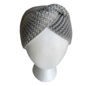 West Loop Women’s Gray Knit Criss Cross Front Solid Acrylic Headband OSFM NWT